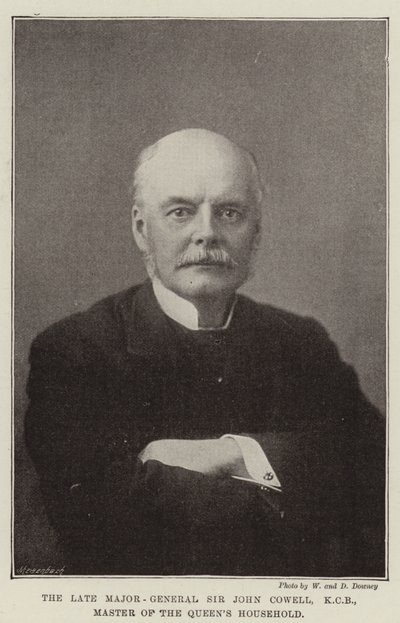 Den afdøde generalmajor Sir John Cowell, KCB, Master of the Queens Household af English Photographer