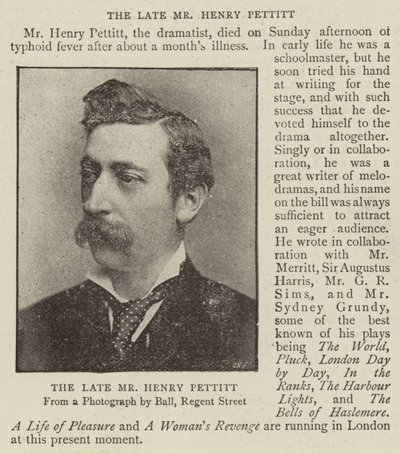 Den afdøde hr. Henry Pettitt af English Photographer