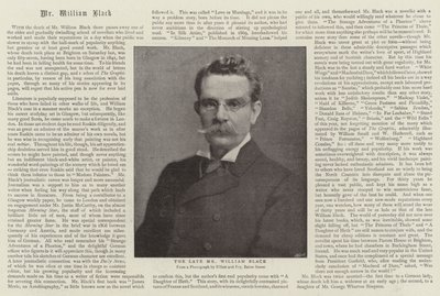 Den afdøde hr. William Black af English Photographer