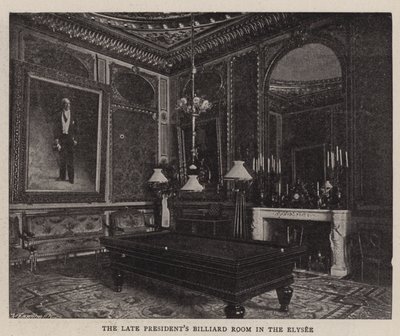 The Late Presidents Billiard Room i Elysee af English Photographer