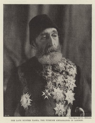 Den afdøde Rustem Pasha, den tyrkiske ambassadør i London af English Photographer