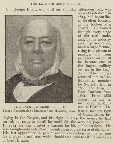 Den afdøde Sir George Elliot af English Photographer
