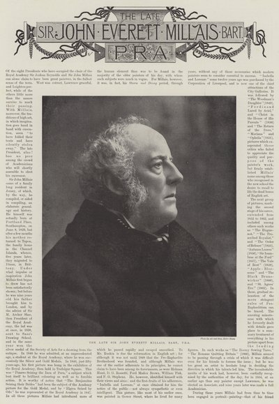 Den afdøde Sir John Everett Millais, Nekrologer af English Photographer
