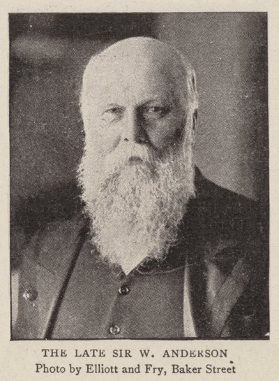 Den afdøde Sir W Anderson af English Photographer