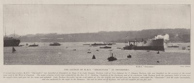 Lanceringen af HMS Encounter i Devonport af English Photographer
