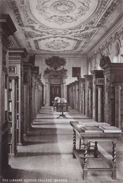 Library Queens College, Oxford af English Photographer