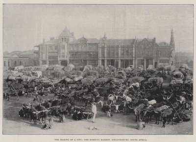 The Making of a City, Morning Market, Johannesburg, Sydafrika af English Photographer