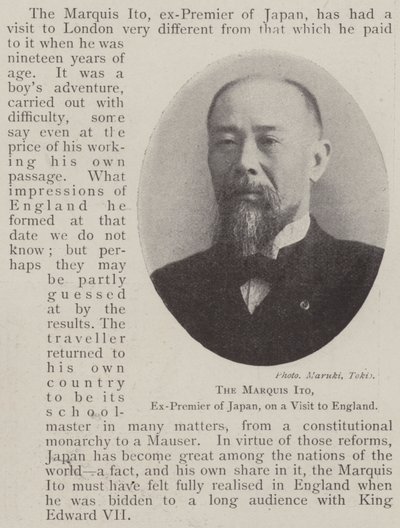 Marquis Ito, Japans tidligere premierminister, på besøg i England af English Photographer