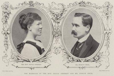 Ægteskabet mellem den ærede Alicia Amherst og hr. Evelyn Cecil af English Photographer