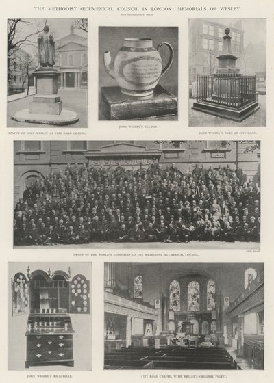 Methodist Ecumenical Council i London, Memorials of Wesley af English Photographer