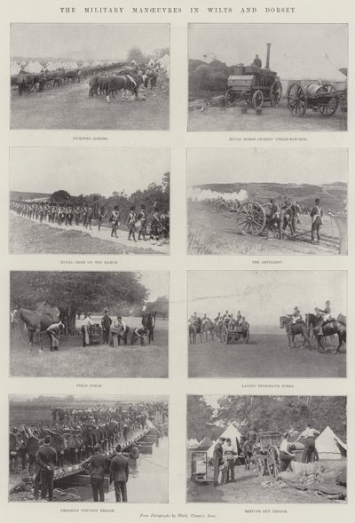De militære manøvrer i Wilts og Dorset af English Photographer