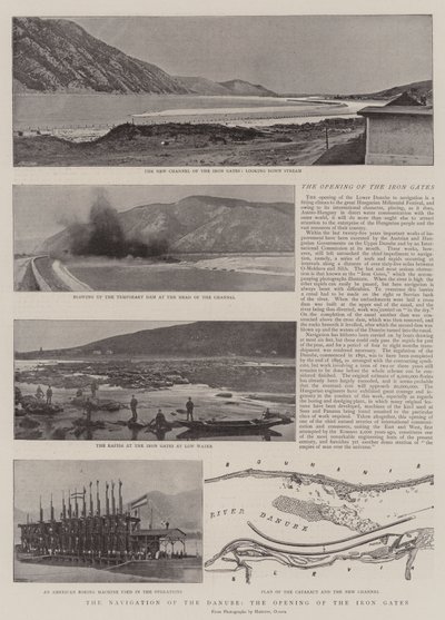 Sejladsen på Donau, åbningen af jernportene af English Photographer