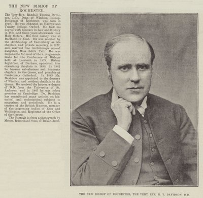 Den nye biskop af Rochester, den meget pastor R T Davidson, DD af English Photographer