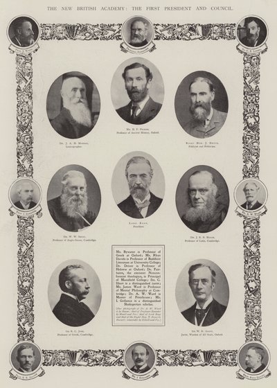 Det nye britiske akademi, den første præsident og råd af English Photographer