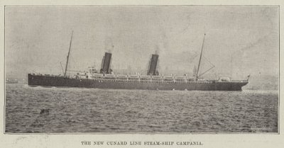 The New Cunard Line Steam-Ship Campania af English Photographer