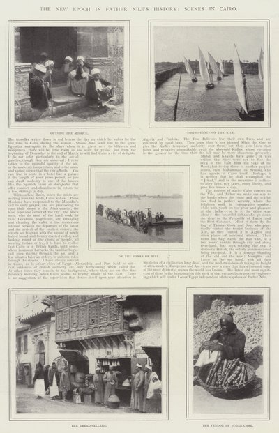 Den nye epoke i Fader Niles historie, scener i Kairo af English Photographer