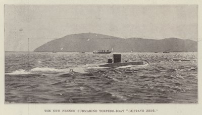 Den nye franske ubåd torpedo-båd Gustave Zede af English Photographer