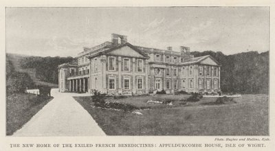 De eksilerede franske benediktineres nye hjem, Appuldurcombe House, Isle of Wight af English Photographer