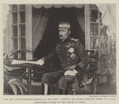 Den nye generalkvartermester for hæren, general Sir George Stewart White, VC, GCB, øverstkommanderende for styrkerne i Indien af English Photographer