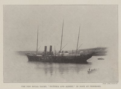 The New Royal Yacht, Victoria og Albert, i Dock ved Pembroke af English Photographer