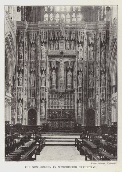 Den nye skærm i Winchester Cathedral af English Photographer