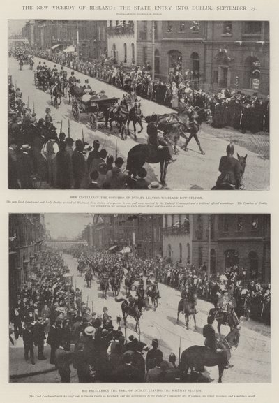 Den nye vicekonge af Irland, statens indtræden i Dublin, 25. september af English Photographer