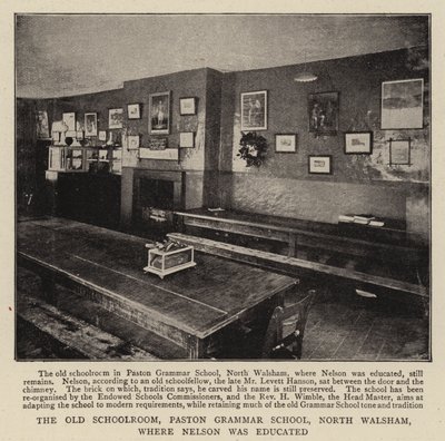 The Old Schoolroom, Paston Grammar School, North Walsham, hvor Nelson blev uddannet af English Photographer