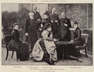 Familien Orleans besøges af dronning Isabella af Spanien af English Photographer