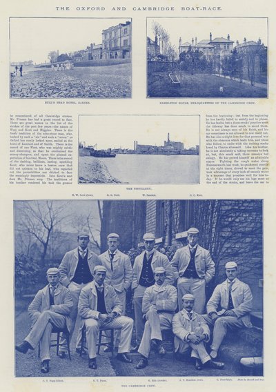Oxford og Cambridge Boat-Race af English Photographer