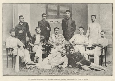 Parsee Repræsentant Cricket Team i Bombay, Champion Team i Indien af English Photographer
