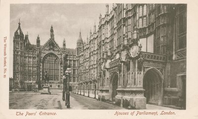 Peers-indgangen, Houses of Parliament, London af English Photographer