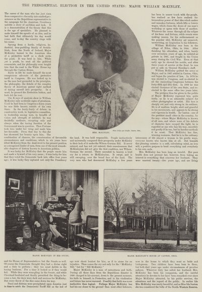 Præsidentvalget i USA, major William McKinley af English Photographer