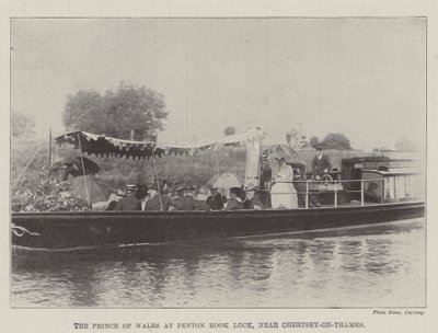 Prinsen af Wales ved Penton Hook Lock, nær Chertsey-on-Thames af English Photographer