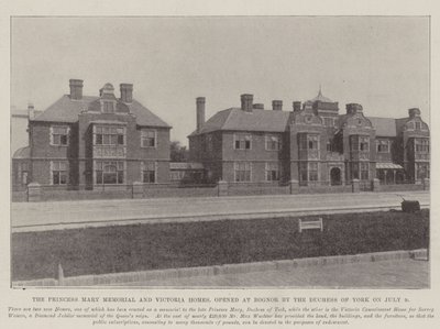 Princess Mary Memorial og Victoria Homes, åbnede i Bognor af hertuginden af York den 9. juli af English Photographer