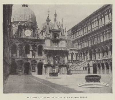 Hovedgården i Dogespaladset, Venedig af English Photographer