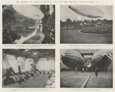 Problemet med luftnavigation, den sejlbare ballon, Santos Dumont VI af English Photographer