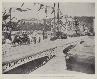 Dronningen i Nice, Hendes Majestæt, åbner den nye bro over Paillon den 27. april af English Photographer