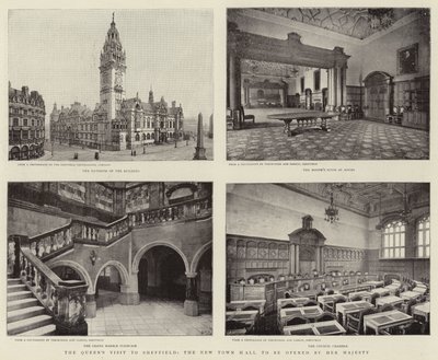 Queens besøger Sheffield, det nye rådhus, der skal åbnes af Hendes Majestæt af English Photographer