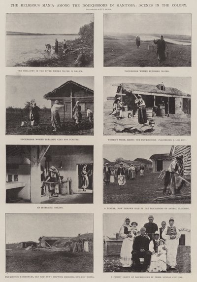 Den religiøse mani blandt doukhoborerne i Manitoba, scener i kolonien af English Photographer