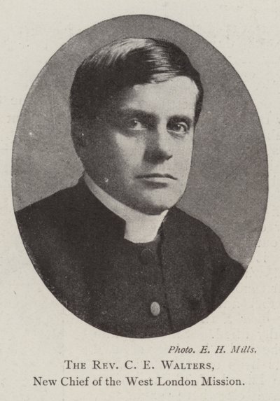 Pastor C E Walters, ny chef for West London Mission af English Photographer