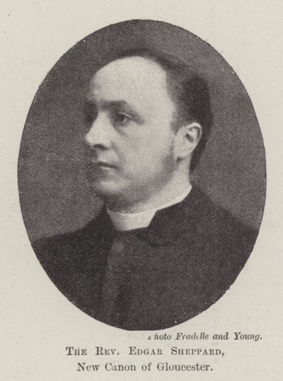 Pastor Edgar Sheppard, den nye kanon af Gloucester af English Photographer