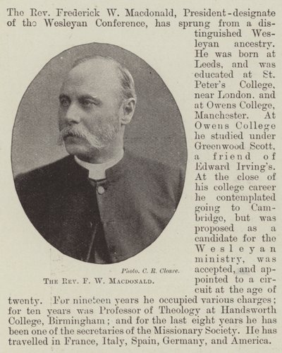 Pastor F W Macdonald af English Photographer