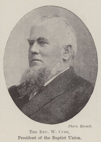 Reverend W Cuff, præsident for Baptist Union af English Photographer