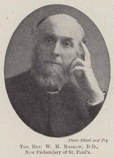 The Reverend W H Barlow, DD, New Prebendary of St Pauls af English Photographer