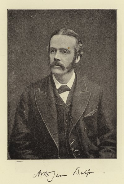 Den ærede Arthur James Balfour, parlamentsmedlem, chefsekretær for Irland og senere leder af det konservative parti af English Photographer