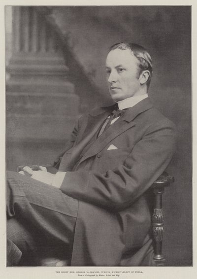 Den højre ærede George Nathaniel Curzon, vicekongevalgte i Indien af English Photographer