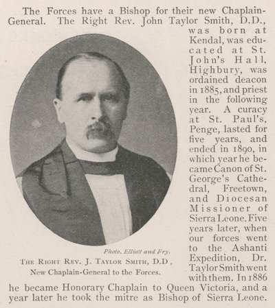 Den højre pastor J Taylor Smith, DD, ny generalpræst for styrkerne af English Photographer