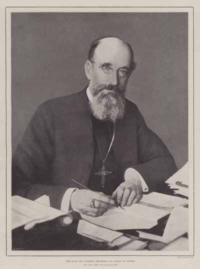 Den rigtige pastor Mandell Creighton, DD, biskop af London af English Photographer