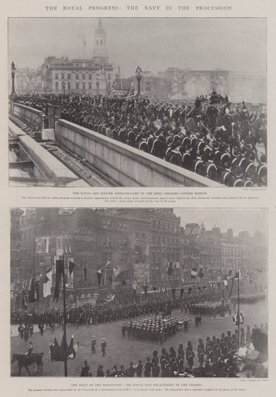 Det Kongelige Fremskridt, Søværnet i Procession af English Photographer