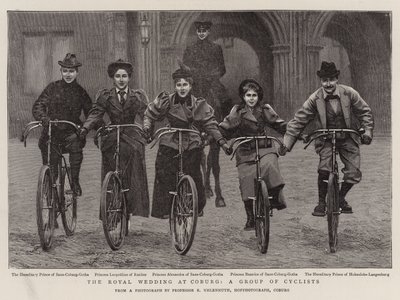 Det kongelige bryllup i Coburg, en gruppe cyklister af English Photographer